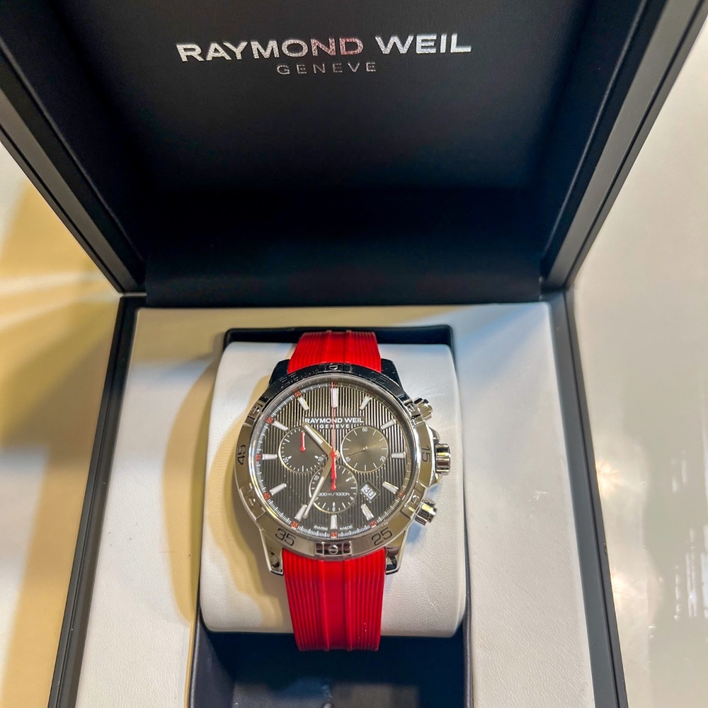 Men’s Raymond Weil Watch, Red